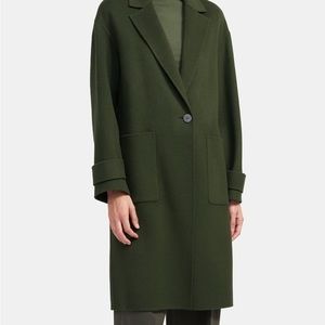 NWOT Theory Easy One-Button Double Wool Cashmere Coat